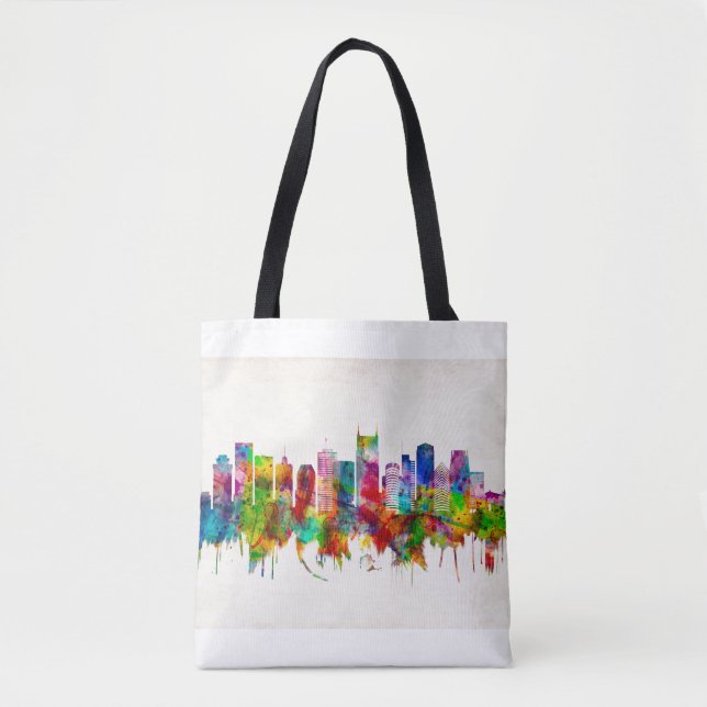 Bolsa Tote Nashville Tennessee Skyline (Frente)
