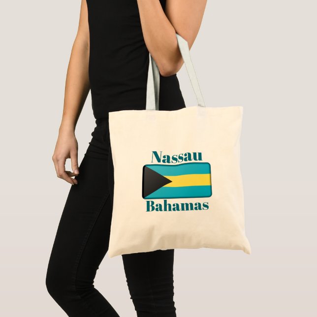 Bolsa Tote Nassau Bahamas Flag (Frente (produto))