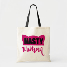 Bolsa Tote Nasty Woman Pink Pussy Cat Hat
