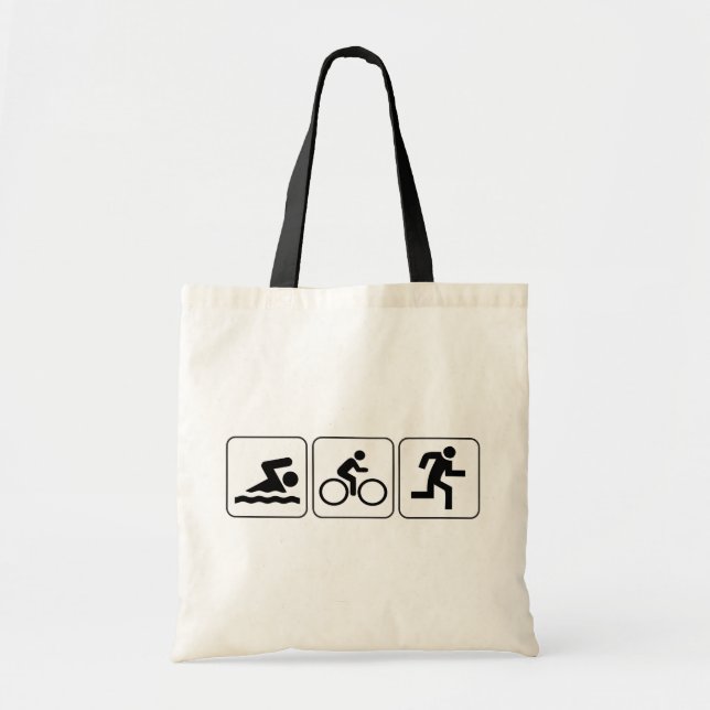 Bolsa Tote Natação, bicicleta, funcionamento - Triathlon (Frente)