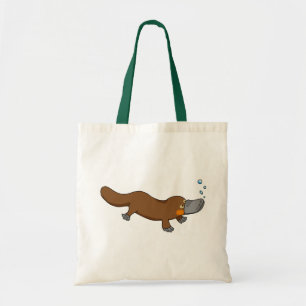 Bolsa Tote Natação bonito platypus pato-faturado