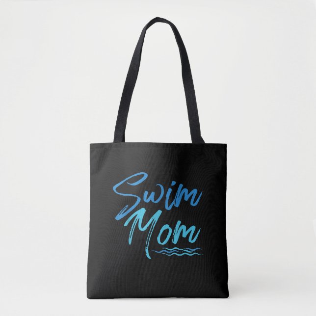 Bolsa Tote Natação Mãe Nadando Engraçado Presente Bonito (Frente)
