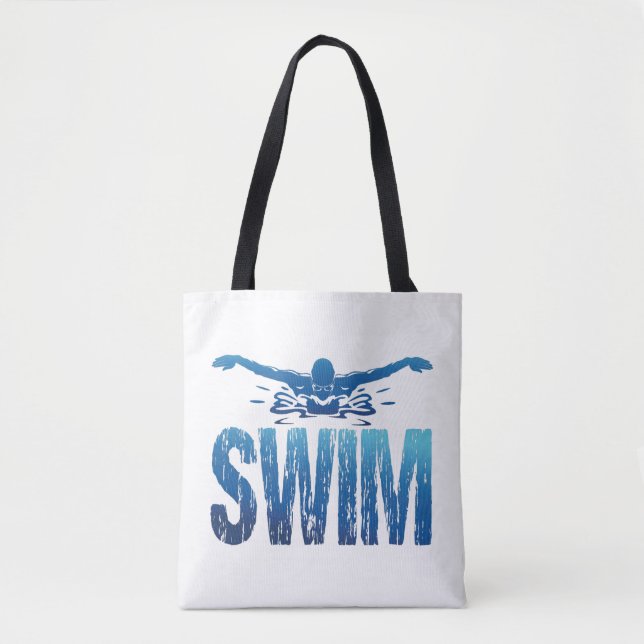 Bolsa Tote Natação - nadador de imagem (Frente)