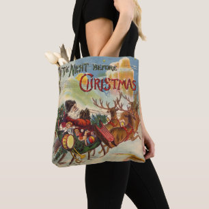 Bolsa Tote Natais vintages, A Noite Antes Do Natal