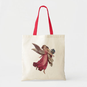Bolsa Tote Natais vintages, Anjo Guardião Vitoriano