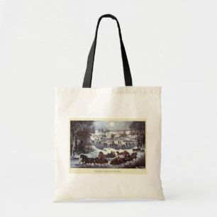 Bolsa Tote Natais vintages Dormem, Central Park, no inverno