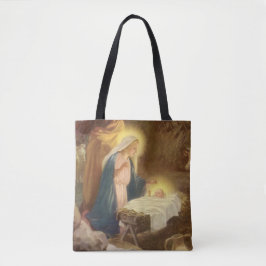 Bolsa Tote Natais vintages Natividade, Mary Joseph Baby Jesus