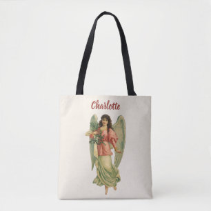Bolsa Tote Natal Antigo, Anjo Vitoriano Antigo