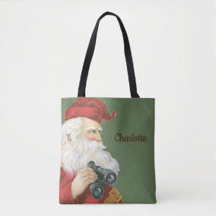 Bolsa Tote Natal Antigo, Papai Noel Vitoriano Antigo