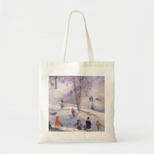 Bolsa Tote Natal Antigo, Trenó, Central Park Glackens