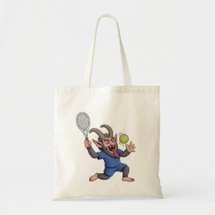 Bolsa Tote Natal assustador do Krampus jogando tênis