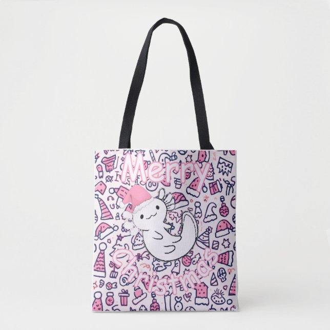 Bolsa Tote Natal Axolotl (Frente)