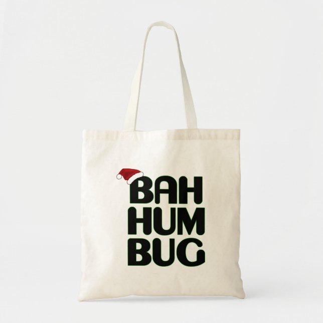 Bolsa Tote Natal Bah Humbug Sweatshirt-Xmas Humbug Papais noe (Frente)