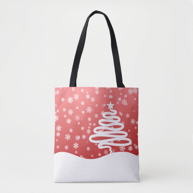 Bolsa Tote Natal branco (Frente)