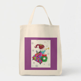 Bolsa Tote Natal clássico pouco anjo do vintage