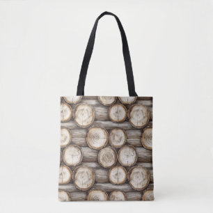 Bolsa Tote Natal da Cabina de Madeira