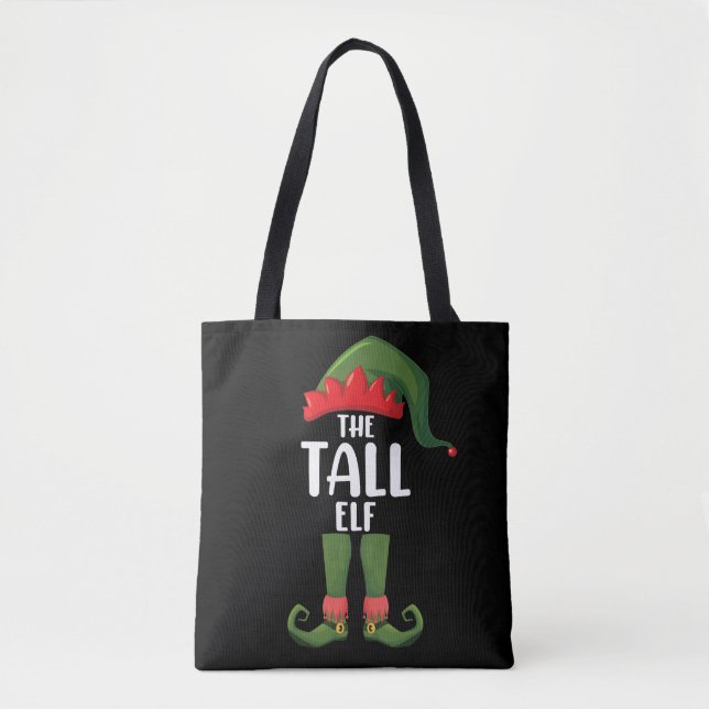 Bolsa Tote Natal da família Tall Elf Matching (Frente)
