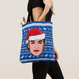 Bolsa Tote Natal de Alexandria Ocasio-Cortez (AOC)