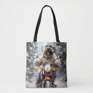 Bolsa Tote Natal De Motocicleta No Havanês