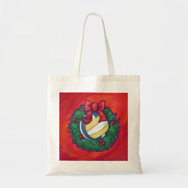 Bolsa Tote Natal de voleibol (Frente)