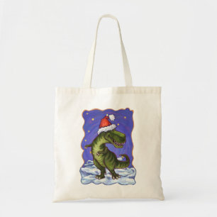 Bolsa Tote Natal do tiranossauro