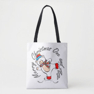 Bolsa Tote Natal Do Urso Polar De Pé De Ice