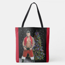 Bolsa Tote Natal dos Papais noeis Hunk Buff mais quentes