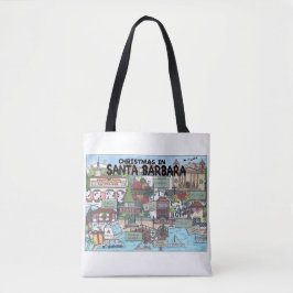 Bolsa Tote Natal em Papais noeis Barbara