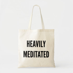 Bolsa Tote Natal engraçado pesadamente meditated da ioga