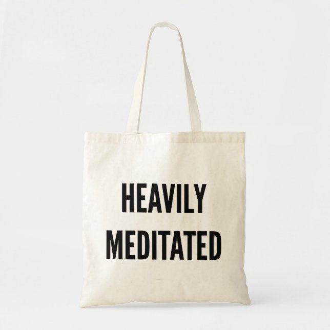 Bolsa Tote Natal engraçado pesadamente meditated da ioga (Frente)