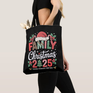 Bolsa Tote Natal Familiar 2025 Roupas de Natal Combinando par