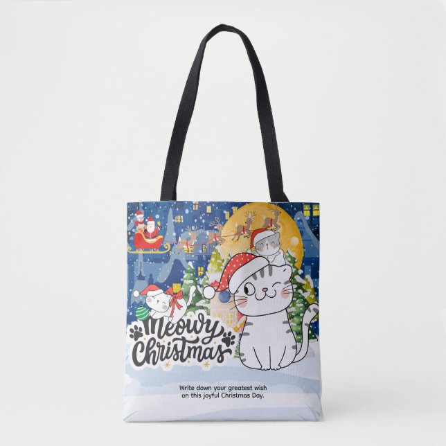Bolsa Tote Natal Felino (Frente)