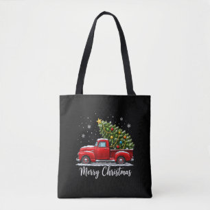 Bolsa Tote Natal Feliz Natal Caminhão Vermelho Árvore Homens