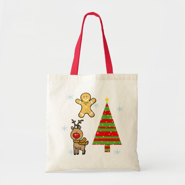 Bolsa Tote Natal festivo (Frente)