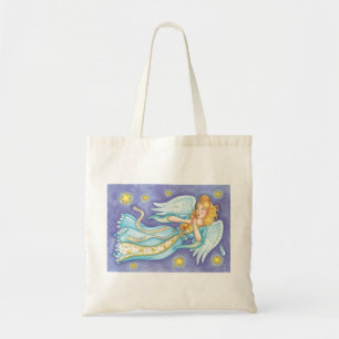 Bolsa Tote Natal Fofo, Música, Anjo Tocando Sua Corneta