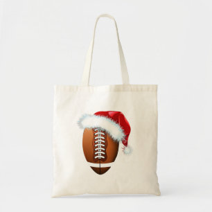 Bolsa Tote Natal Futebol Ball Santa Hat Engraçado Esporte Nat