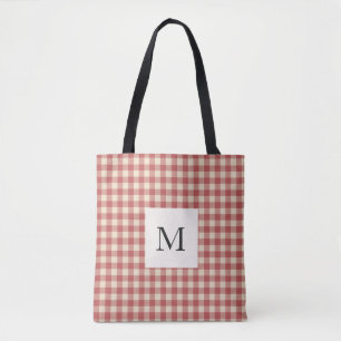 Bolsa Tote Natal Moderno Rustic Red Gingham