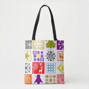 Bolsa Tote Natal multicolor