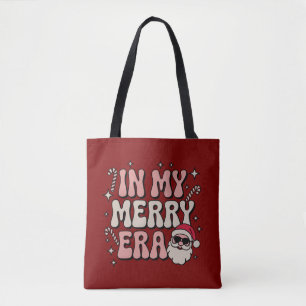 Bolsa Tote Natal na Minha Alegre Era Fofo Groovy Xmas