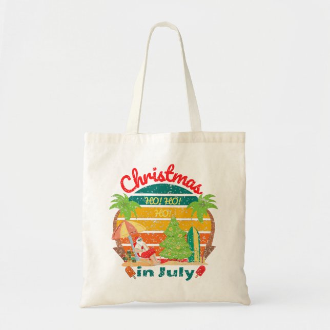 Bolsa Tote natal/natal de julho (Frente)