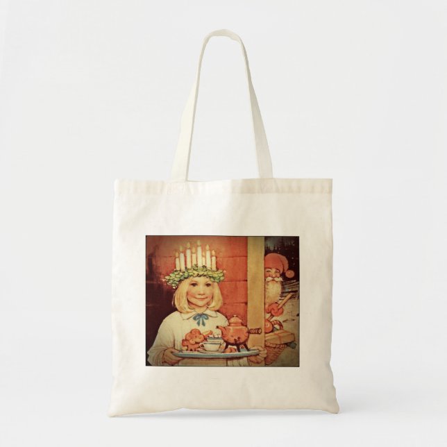 Bolsa Tote Natal Nisse e Lucia Day Karin (Frente)