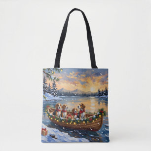 Bolsa Tote Natal no Barco do Beagle