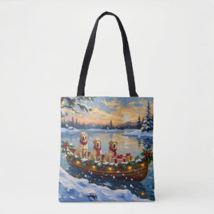 Bolsa Tote Natal no barco do Labrador Retriever