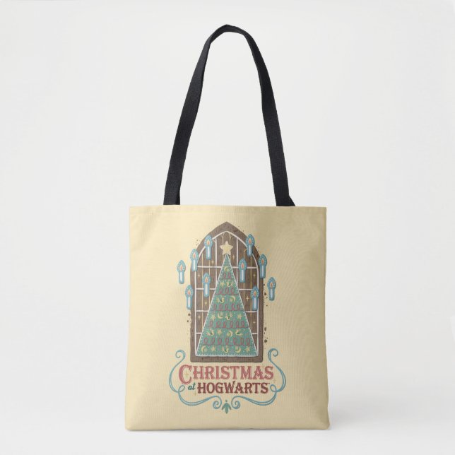 Bolsa Tote Natal no gráfico de biscoito HOGWARTS™ (Frente)