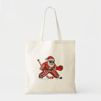 Bolsa Tote Natal no hóquei no gelo com goleiro