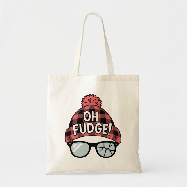 Bolsa Tote Natal Oh Fudge Xmas Férias Engraçadas (Frente)