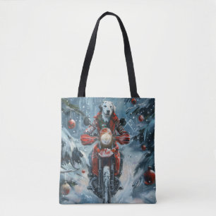 Bolsa Tote Natal para Motocicletas de Cachorro Dalmático