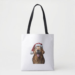 Bolsa Tote Natal para ouro Retriever