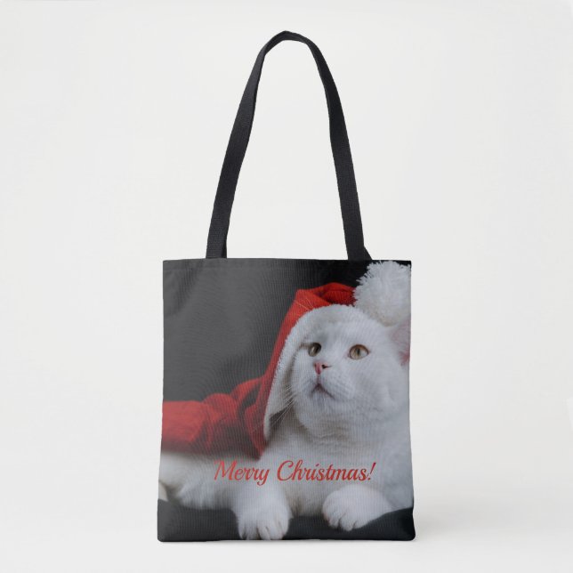Bolsa Tote Natal personalizado para fotos no Natal (Frente)