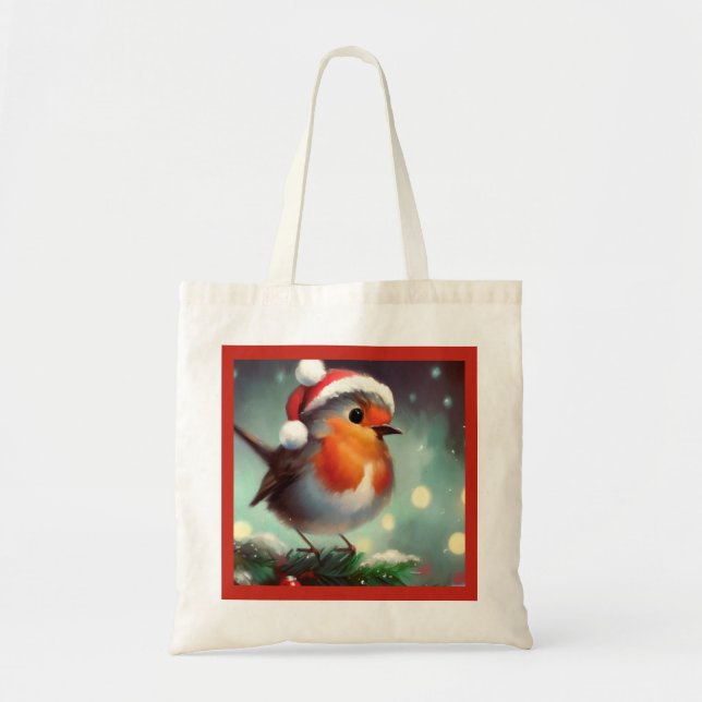 Bolsa Tote Natal Robin 2 (Frente)